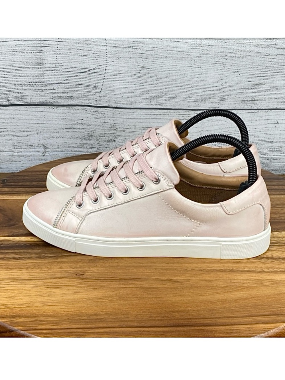 Frye and Co Sindy Moto Low Top Leather Sneakers Pink Women’s Shoe Size 8